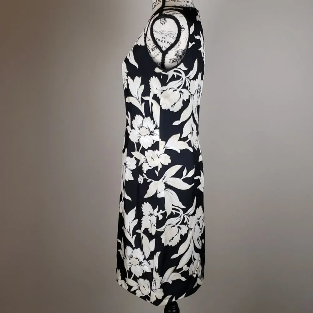 {Ann Taylor} 100 % Silk Floral Dress Petite - Picture 2 of 5